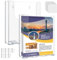 A4 Wandprospekthalter 2 Stück, Prospekthalter Wand A4 Flyerständer, Hochformat Prospektständer A4 Zeitschriftenhalter Wand Dokumentenhalter Postkartenhalter Wand Organizer, Präsentationsständer Wand
