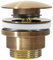 Rea Bonde de lavabo Universelle Click-Clack Gold Antique Bonde de lavabo de Salle de Bain avec trop-Plein, Bouchon Pop-up en Laiton (Antique Gold)
