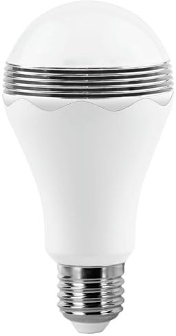 Brightium Bombilla LED E27 7W fría con altavoz integrado para iluminación y audio en espacios domésticos.