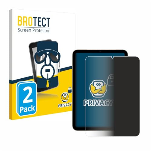 BROTECT (2 Stück Anti-Spy Blickschutzfolie für Apple iPad Mini 6 WiFi 2021 Privacy Screen Protector [Displayschutz, Sichtschutz, Blaulichtfilter]
