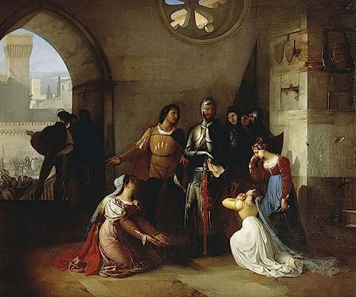 POSTERIIk Vintage Abstrakt auf Leinwand Vintage Wandbild Peter Rossi von Francesco Hayez eingesperrt Tier Poster für Wanddekoration 60x90cm