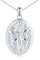 MicLee Damen Schmetterling Kette Anhänger 925 Silber Foto Ovaler Medaillons Silber Photo Halskette Amulett Kreativer Zirkon Schmetterling - Rose Gravur Openable Anhänger