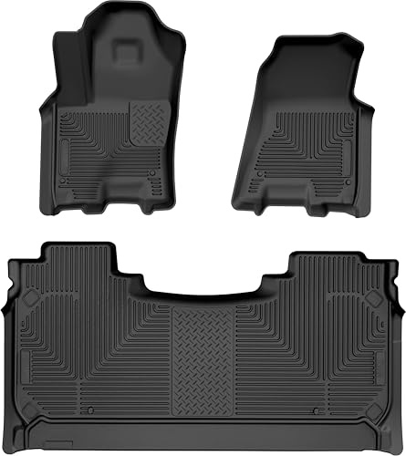 Husky Liners Weatherbeater 94491 Fußmatten, passend für Dodge Ram 1500 Crew Cab, vorne und 2. Reihe, 3-teilig, Schwarz