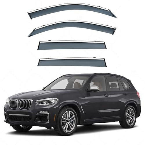 JWJVG Deflectores de Viento de Ventana Lateral para BMW X3 MK3-G01 2018+,Antilluvia Visera para Parasoles Protectores