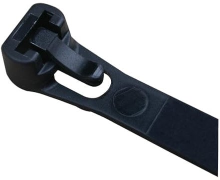 Cable Ties Direct - Releasable Cable Tie Pack of 100 Pieces (Black, 200 x 7.6mm)
