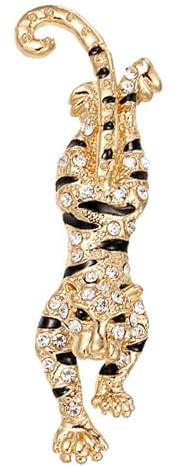 Tiger-Brosche | Broschen für Frauen | Strass-Tiger-Anstecknadel | Tiger-Brosche für Männer | Leoparden-Brosche | brüllende Tiger-Brosche | Emaille-Tigerkopf-Brosche für Männer, Jungen, Freund Vater