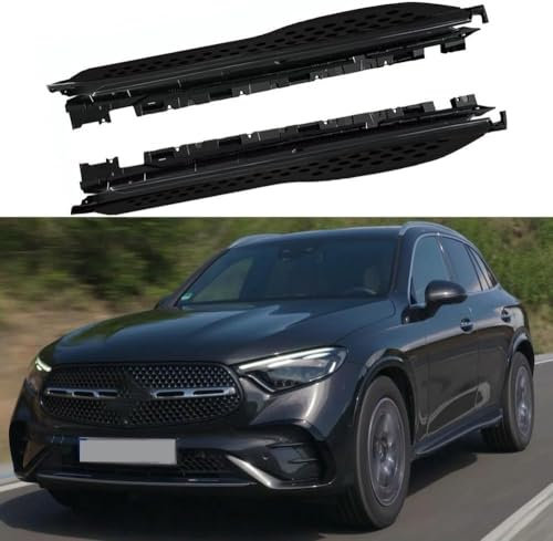 WangjunF MarchePieds Latéraux Barres Marche Pieds pour Mercedes Benz GLC 300 X254 2023 2024,Procédé de Moulage en Une Seule Pièce, Trous d'origine Pas de Rouille