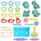 29 Stück Knete Zubehör, Playdoh Knete ab 2 jahre, Knetwerkzeug, Playdoh Set, Knetzubehör, Einschließen Teig Plastilin Werkzeuge, Formen, Teigrolle, Knetmatte, Geschenk-Set Für Jungen Und Mädchen
