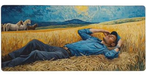 Farm Mouse Mat XXL 800 x 400 x 3 mm, Man Gaming Mouse Pad with Stitched Edges Anti-Slip Base, Extended Keyboard Mat Improved Precision and Speed, Office Accessories Desk Decor, Gifts for Men -1564
