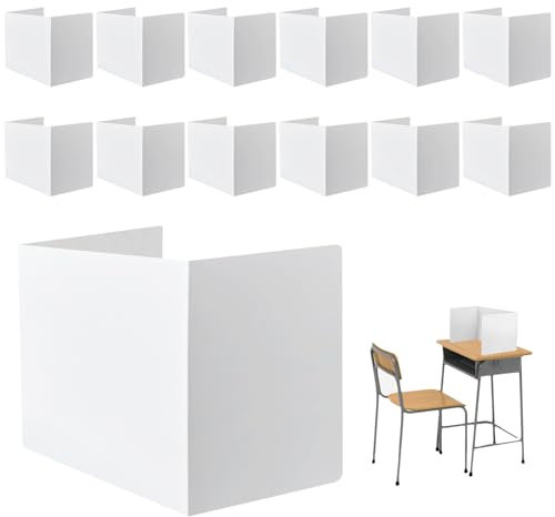 YumSur Lot de 12 séparateurs de bureau - Brise-vue portable - Pliable - En forme de U - Pour l'école, le bureau, la bibliothèque
