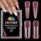 EBANKU 96PCS Poly Gel Nail Forms, Reusable Dual Forms for Polygel Pink Matte Stiletto Almond Square Nail Mold Acrylic Extension Tool for Home Salon Manicure, 4 Styles