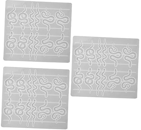 ARTIBETTER 3 Stück Ohrringform schmuckherstellung schmuck machen Ohrringherstellung schlangen ohrring Ohrringdesign lassen Form für Schlangenohrringe DIY-Form Schimmel für DIY Kieselgel Weiß