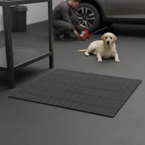 placeroom Large Door Mat 80×160cm, Non Slip Entrance Rug Grey, Washable Indoor Outdoor Rug, Heavy Duty Dirt Trapper Floor Mat for Double Doors, Patio, Office, Garage, TPE Backing