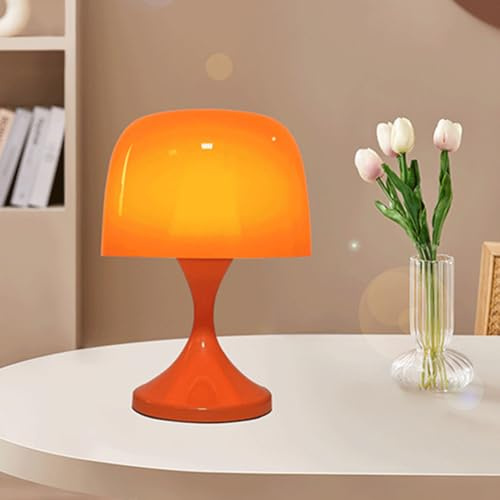 Lampe champignon – Lampe de table LED rechargeable, intensité tactile, lampe de chevet à piles, rechargeable par USB, 2000 mAh