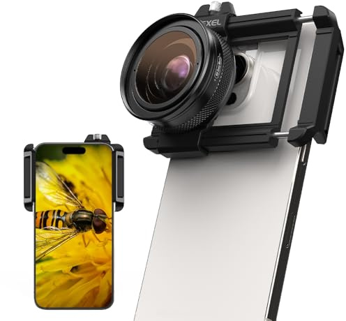 APEXEL Objectif Macro Zoom 10-20x, Distance de Mise au Point 15-45 mm | Objectif macro pour smartphone F1.05, traitement FMC, idéal pour photographier insectes, plantes, bijoux et objets artisanaux