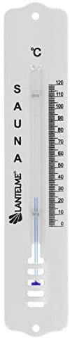 Lantelme 5985 Sauna Termómetro metal color blanco lacado