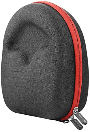 Geekria Shield Headphones Case for Over-Ear Headphones, Replacement Hard Shell Travel Carrying Bag with Cable Storage, Compatible with JBL, Soundcore SpaceOne, B&O Headsets (Dark Grey)
