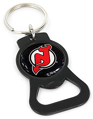 aminco NHL New Jersey Devils NHL-BK-702-08-BK Flaschenöffner, Schlüsselanhänger, Einheitsgröße, mehrfarbig