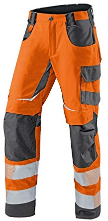 Kübler 24078343-3797-28 Sommerhose Reflectiq PSA 2, Warnorange/Anthrazit, Größe 28