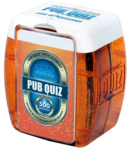 Top Trumps Pub Quiz Quiz Game, 500 questions to test your knowledge and memory on Sports, Music, Film, TV, Science and General Knowledge, educational gift and toy for Boys and Girls Aged 8 plus
