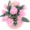 Sharplace 1/12 Maison de Poupées Miniature Oeillets Roses Fleur dans 1 Vase Décoration de Jardin