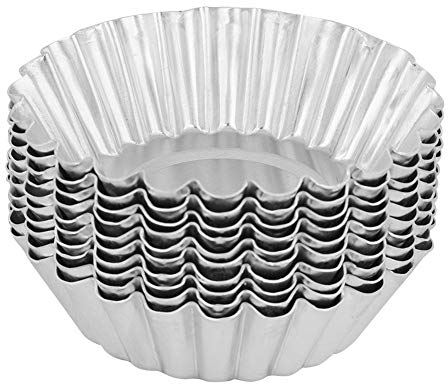 Estink Moldes Desechables de Aluminio para Tarta, 10 Unidades, 70 mm, Antiadherentes, para Magdalenas y Pasteles