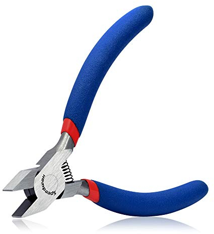 SPEEDWOX 5 Inch Mini Flat Nose Pliers - Wide Jaws, Small Duck Bill, Precision Jewelry, Fine Repair, Professional Beading, Hobby, Craft, DIY Supplies