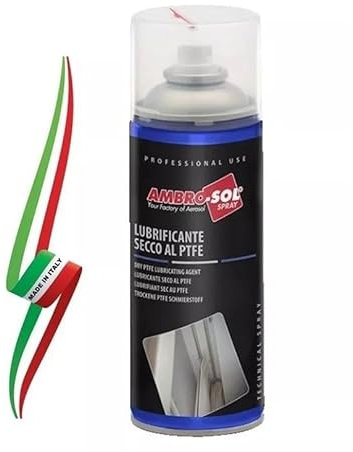 LUBRIFICANTE SPRAY SECCO AL PTFE ANTIADESIVO IDROREPELLENTE 400ml ABRO-SOL