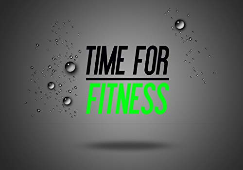 wandmotiv24 Fototapete Spruch Time for Fitness, XL 350 x 245 cm - 7 Teile, Wanddeko, Wandbild, Wandtapete, Sport, Tropfen, Motivation M5694