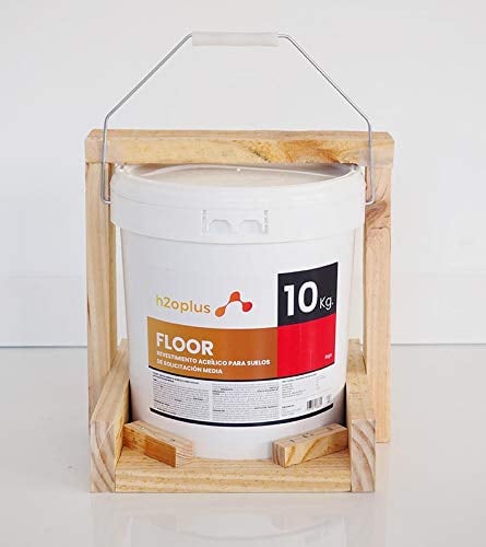 h2oplus Pittura per Pavimenti Interni ed Esterni FLOOR Rosso, 10Kg · Vernice 100% NATURALE a base di Acqua, NESSUN ODORE ai Solventi Chimici · Adatta a Garage privato, Cemento, Asfalto, Piastrelle