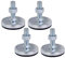 Bulldog Castors Lot de 4 Pieds de Nivellement Réglables M12 - Diamètre 55 mm - Pour Meubles, Appareils et Équipements (Très Résistants - Jusqu'à 750 kg Par Pied)