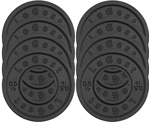 Logest Fractional Olympic Plates Set of 8-0.50LB Plates Fractional Weight Plates Designed for Olympic Barbells for Strength Training and Micro Plates Olympic Weight Plates