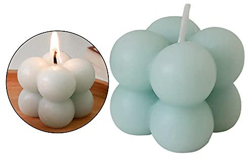 Bubble Cube Handgefertigte Duftkerze für dänischen Kuchen, Duftkerze, Soja-Eimer, Raumdekoration, ästhetische Aromatherapie, schöne Dekorationen (kleines blau)
