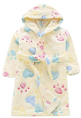 LJHH Bambini Accappatoio Ragazzi Ragazze Vestaglia Bambina Vestaglie in Pile Vestaglia Camicia da Notte Bambini Accappatoio in Cartone Animato Bambino novità Pigiama con Cappuccio Indumenti da NOTT