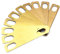 MAXCHEER 10 x Gitarrenhalsscheiben 4 x 0,2 mm, 4 x 0,5 mm und 2 x 1 mm dicke Messingscheiben für Gitarre und Bass, zum Anschrauben am Hals (Gold)