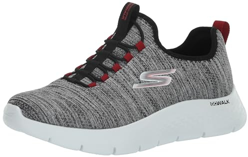 Skechers Men's Gowalk Flex-Athletic Slip-on Casual Walking Shoes with Air Cooled Foam Sneakers, White Black 2, 11 UK