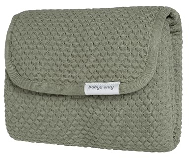 Baby's Only - Wickelunterlage Sky - Wickelauflage - Ideal für unterwegs - Mit praktische Tasche für Wickelzubehör - Einfach zusammenfalten - Cordsamt - Urban Green