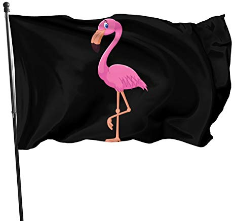 Außenbanner Flamingo-Rosa Garten Fahnen Dekorative Flagge Gedruckt Garten Flagge Für Haus,Paraden,Drinnen 90X150Cm
