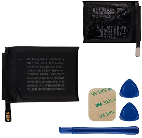 E-yiiviil Batteria di ricambio A2327 compatibile con Watch Series 6 44 mm GPS LTE con kit di riparazione