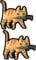 Niedliche Katze mit Messer, 3D-PVC-Gummi-Patch, Katzenbissmesser, lustiges Cartoon-Armband, Abzeichen, Emblem-Applikation (e)
