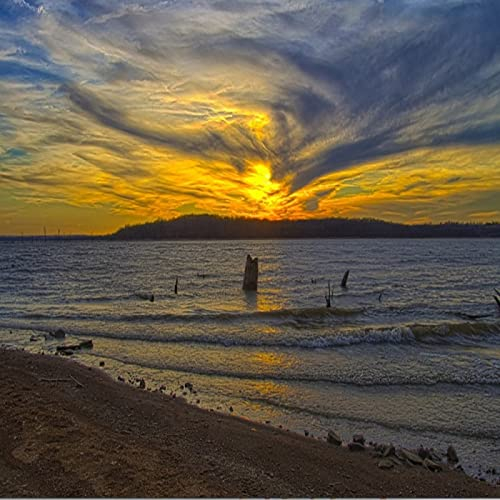 Vlies Fototapete Horror & Meer 3D Effekt Tapete Wohnzimmer Schlafzimmer Wandbilder Wand 400cm×280cm(Breite x Höhe)