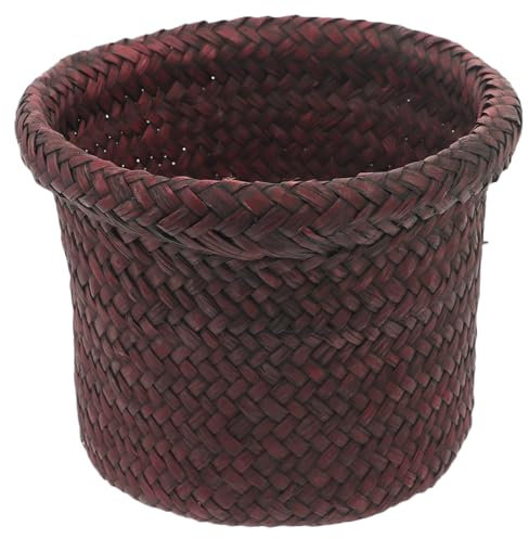 Zerodeko 3stücke Handgefertigter Seetang Blumentopf Dekorativer Pflanzenhalter Für Balkon Oder Innenräume Naturbelassene Aufbewahrungskorb ø Rustikales Design