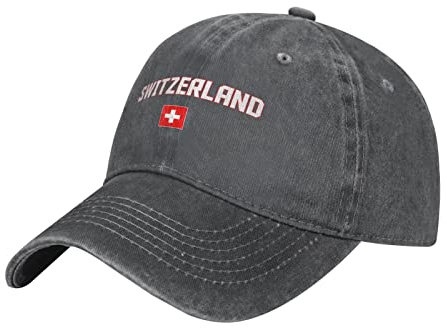 Damen Herren Outdoor Hut Schweiz-Flagge Cooler Schweizer Angeln Hüte Mode Hip-Hop-Hut Leicht Abwaschbar Baseball Cap Für Laufen Draussen Reisen