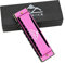 EastRock Harmonica diatonique en Do, harmonica diatonique enfants 20 tones,harmonica diatonique à 10 trous pour débutant étudiants,Harmonica c avec étui chiffon de soin cadeau (10 Trous, Rose)