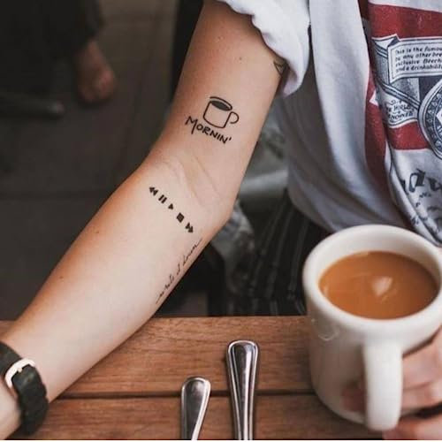 Inkster® Play Skip Pause Tattoo | Temporäres Tattoo mit EU-Kosmetikzertifizierung | wasserfest + vegan | revolutionäres 2-Wochen-Tattoo | Fake Tattoos und Klebetattoos für Erwachsene