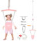 FUNLIO Sauteur de Porte pour Bébé 6-24 Mois avec Crochet de Plafond, Porte Bounce Jumper pour Jouer en Intérieur/Extérieur pour Bébé Fille/Garçon, avec Chaîne Réglable, Facile à Assembler - Rose