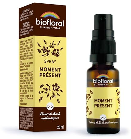 BIOFLORAL - Moment Présent - BIO DEMETER - Spray 20 ML - Vivre chaque instant - Fleurs de Bach Authentiques