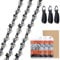 Savior 3-Pack Chainsaw Chain for 18 Inch (45 cm) Bar, 62 Drive Links, .050 Gauge, 3/8 LP Pitch, Saw Chains Compatible for Husqvarna, Bosch, Dolmar, Greenworks and More