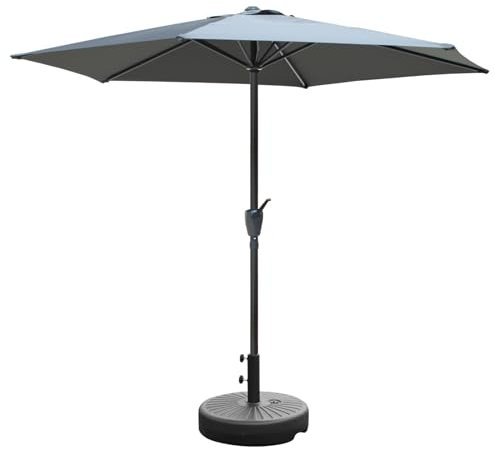RANSENERS Sonnenschirm Ø 300cm und Ø 270cm Optional - Gartenschirm ohne/mit Schirmständer Optional - Kippbarer Marktschirm mit UPF50+ Stoff – Schützen Sie sich vor Sonnenstrahlen im Garten