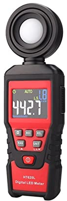 Lichtmeter, Lichtmesser-Handheld. LED Light Meter Datenretention Präzisionslichtzähler-Photometer Merkmale 180 ° Rotationssensor for einfache Benutzereinstellung für die Kultivierung und Messung von Z
